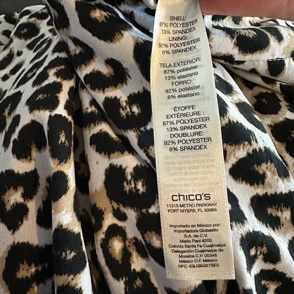 Zenergy Golf by Chicos Leopard Print Gold Skort sz 16/ XL - Picture 10 of 15